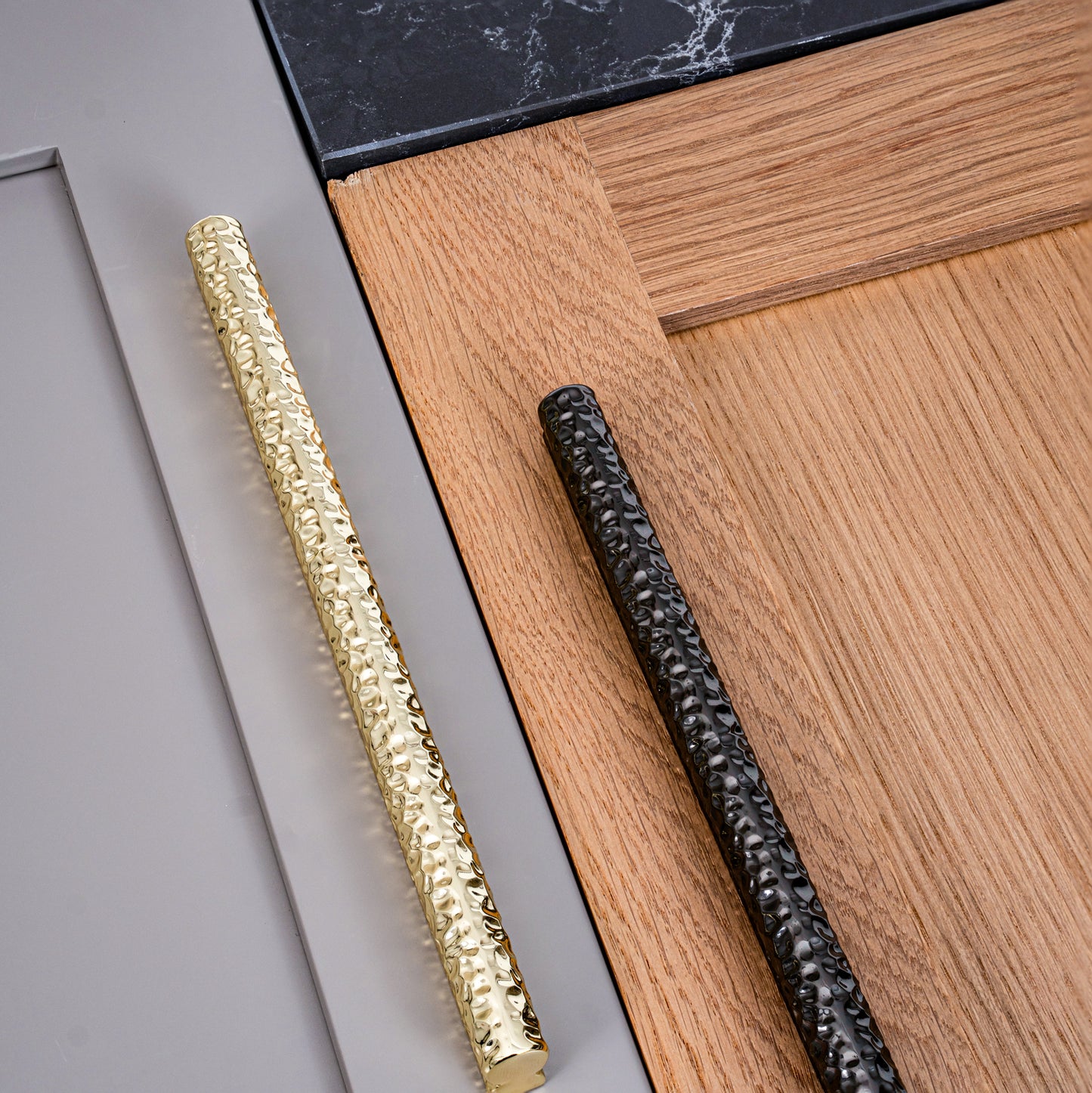 Luxe Hammered Metal Cabinet Handles