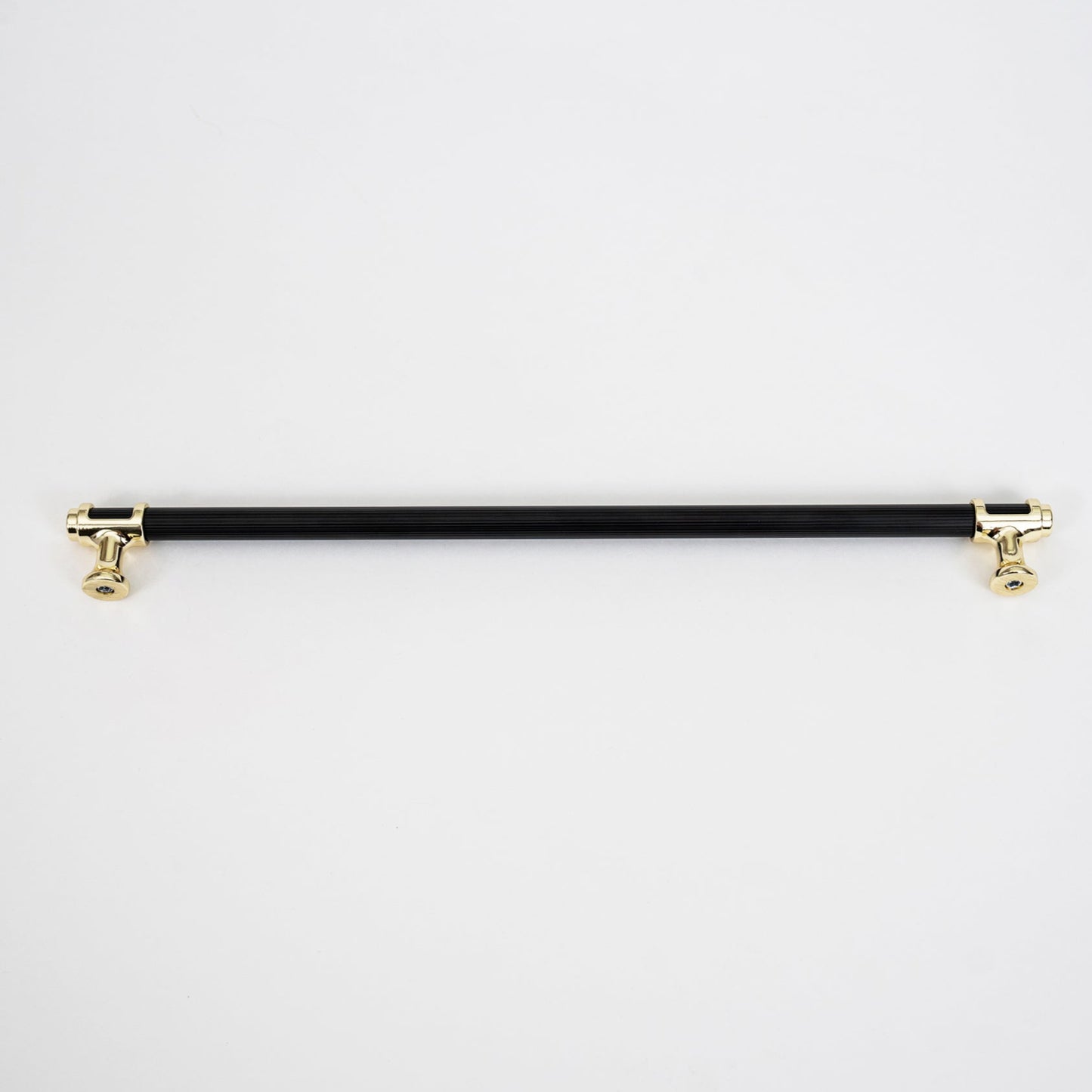 GlamLine Ribbed Cabinet Handles with Gold Accents - Modern & Luxurious Design