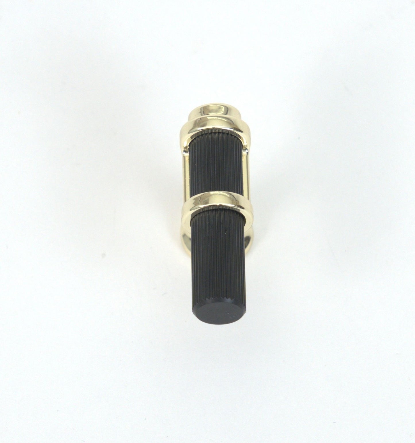 GlamLine Ribbed Knobs Knobs with Gold Accents