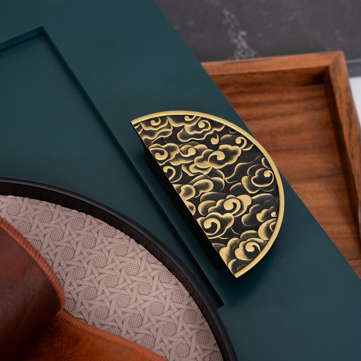 Luxury Oriental Cloud Pattern Cabinet Pulls - Elegant Design & Timeless Tradition