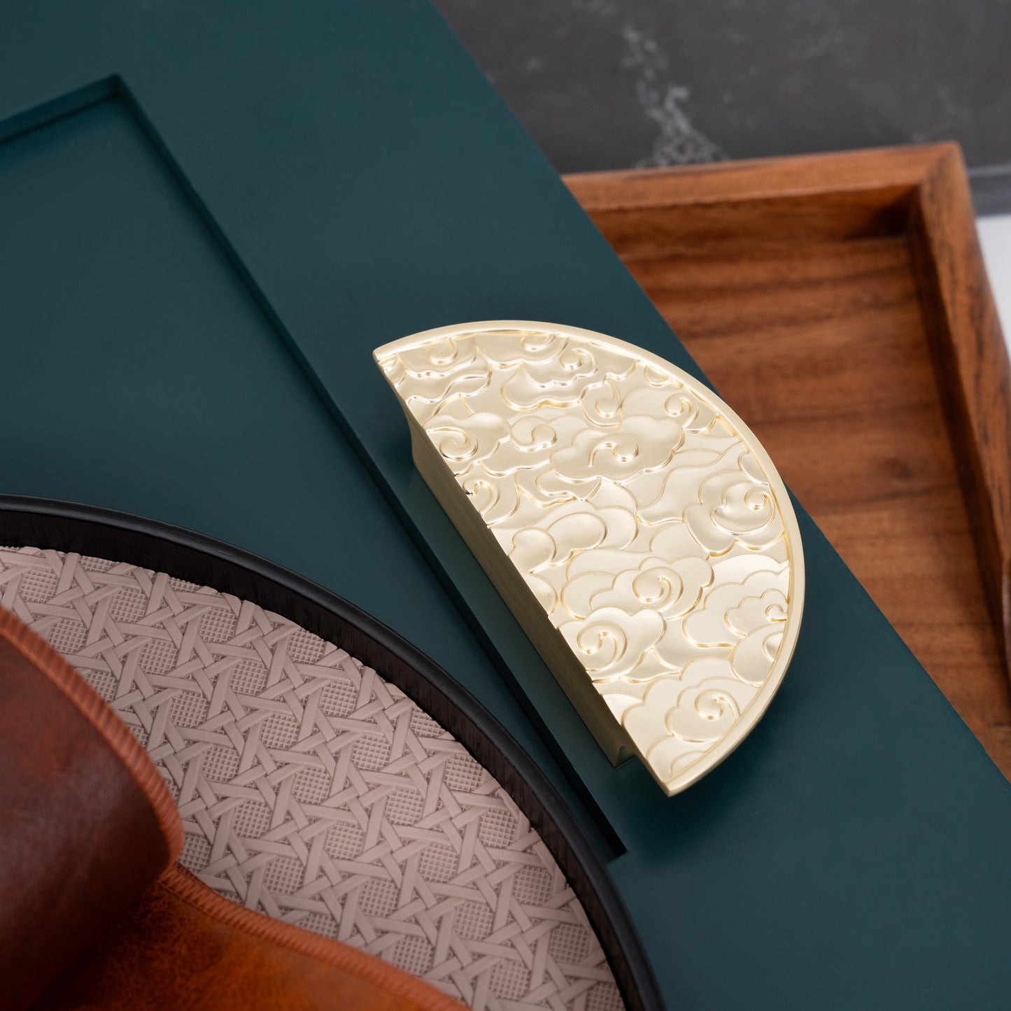 Luxury Oriental Cloud Pattern Cabinet Pulls - Elegant Design & Timeless Tradition