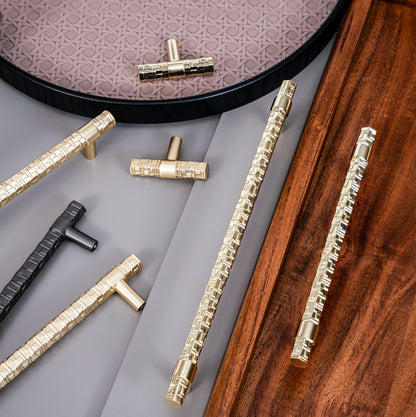 Textured Bar Cabinet Handles with Luxury Finish
