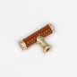 Braided Leather Cabine Knobs with Metal Accents
