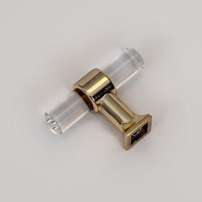 Transparent Acrylic Cabinet Knobs with Metallic Accents