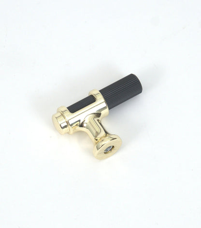 GlamLine Ribbed Knobs Knobs with Gold Accents